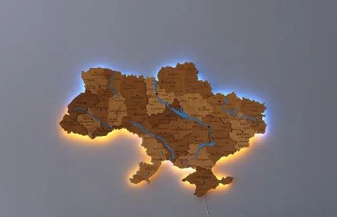 Мапа України. З підсвіткою.