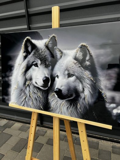 Картина з вовками